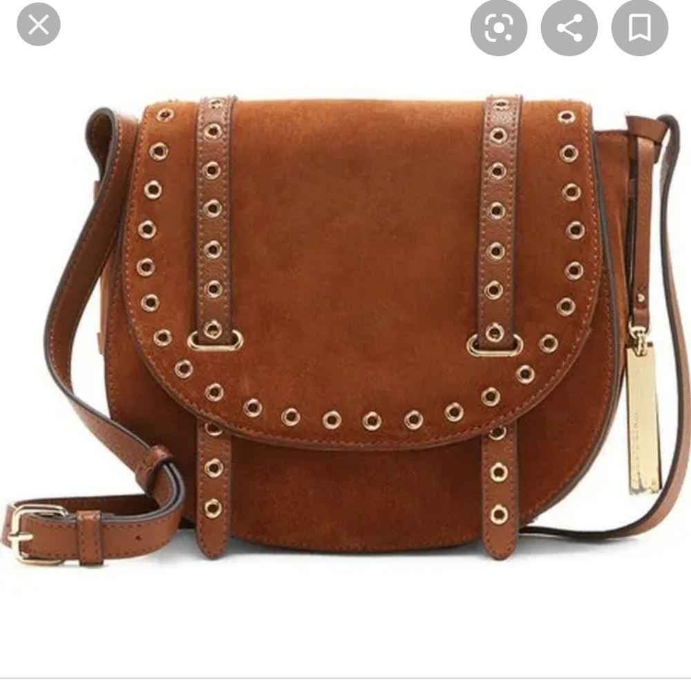 Vince Camuto Areli suede flap crossbody
